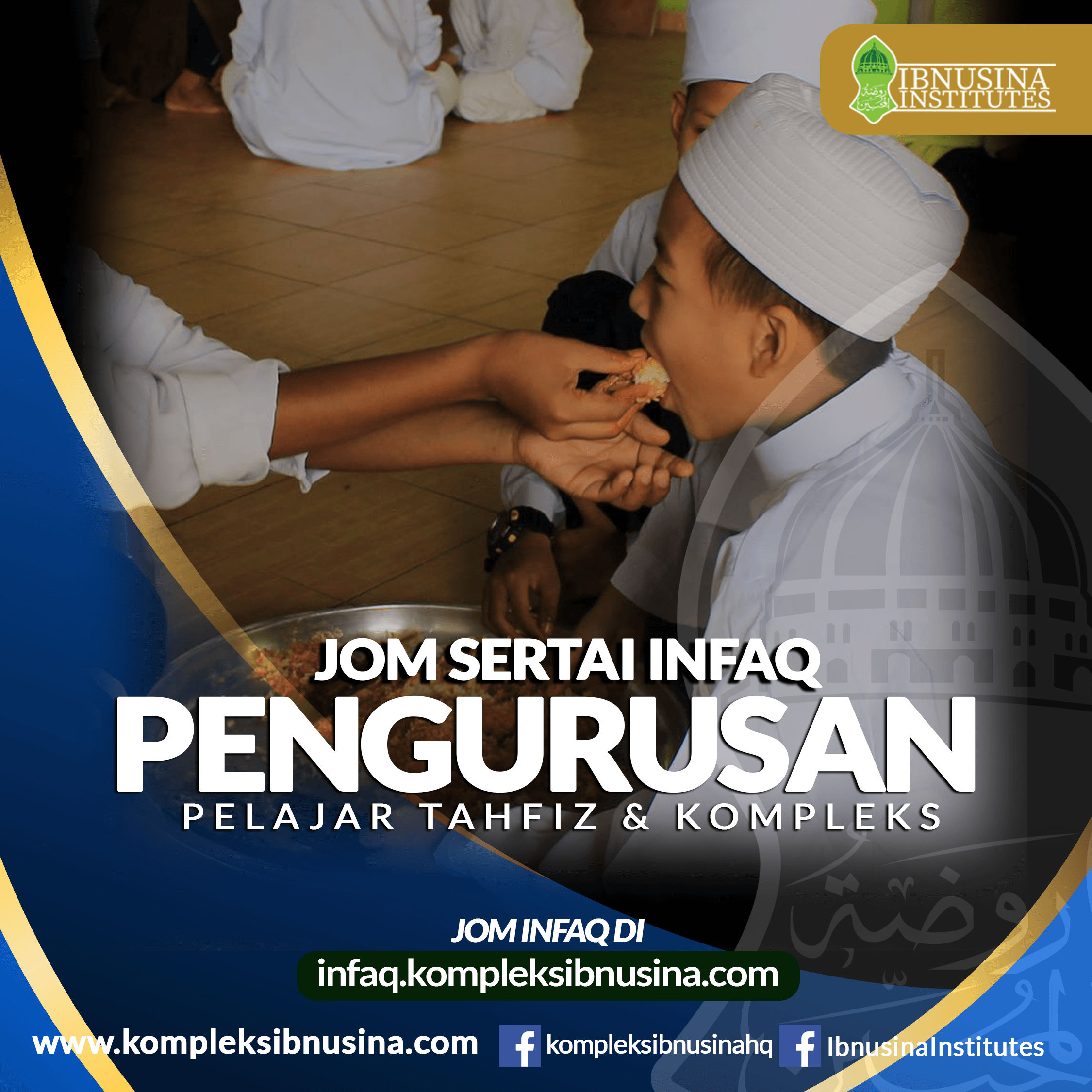 Pihak Kompleks Ibnu Sina Menjemput Anda Bagi Yang Ingin Menyumbang Dana Bagi Proses Infaq Pengurusan,Pembangunan Tahfiz & Program-Program Pelajar Tahfiz Yang Sedang Berlangsung Di Kompleks Ini. Semoga Dengan Sumbangan Anda Dapat Memberi 1001 Keselesaan Kepada Para Pelajar Maahad Tahfiz Ini. Jom Sertai Infaq Di KIS.